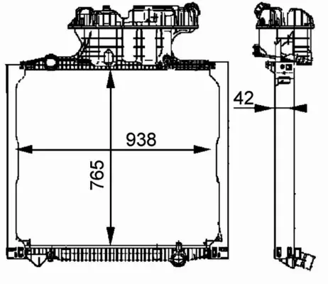 MAHLE CHŁODNICA SILNIKA CR 702 000P 