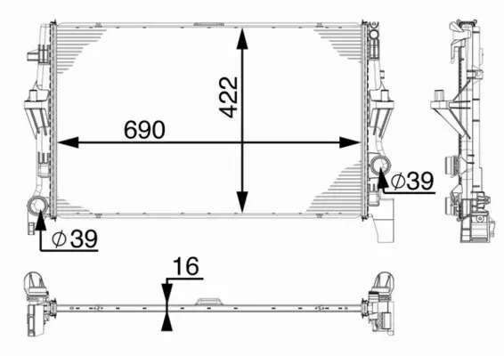 MAHLE CHŁODNICA WODY CR 902 000P 