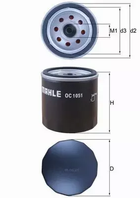 MAHLE FILTR OLEJU OC 1051 