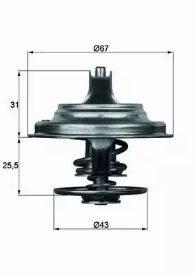 MAHLE TERMOSTAT UKŁ. CHŁODZENIA TX 23 71D 