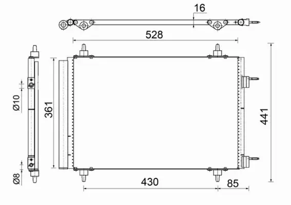 MAHLE CHŁODNICA KLIMATYZACJI AC 554 000S 