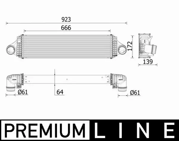 MAHLE INTERCOOLER CI 550 000P 