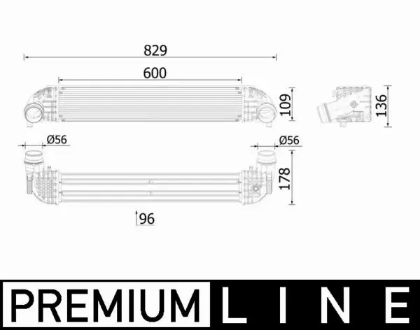 MAHLE CHŁODNICA INTERCOOLER CI 615 000P 