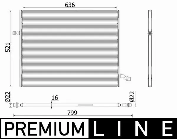 MAHLE CHŁODNICA INTERCOOLER CIR 36 000P 