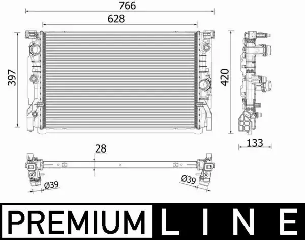 MAHLE CHŁODNICA SILNIKA CR 2223 000P 