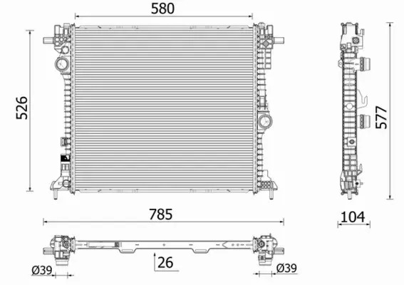 MAHLE CHŁODNICA SILNIKA CR 2599 000P 