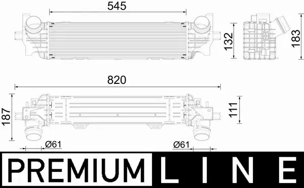 MAHLE CHŁODNICA INTERCOOLER CI 626 000P 