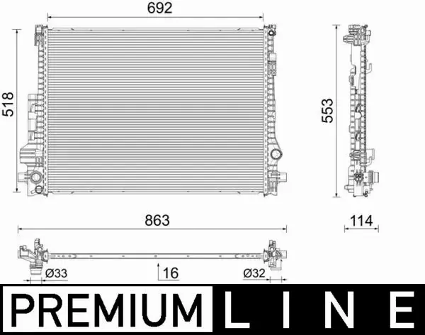 MAHLE CHŁODNICA SILNIKA CR 2605 000P 