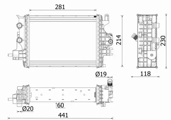 MAHLE CHŁODNICA SILNIKA CR 2634 000P 