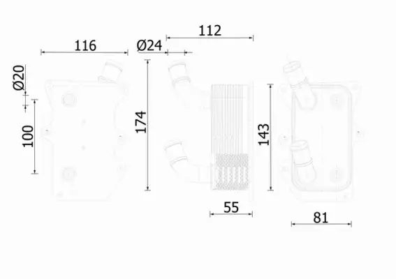 MAHLE CHŁODNICA OLEJU CLC 276 000S 