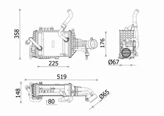 MAHLE CHŁODNICA INTERCOOLER CI 665 000P 