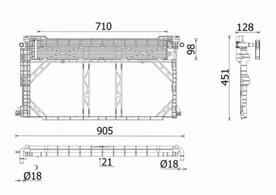 MAHLE CHŁODNICA SILNIKA CR 2668 000P 