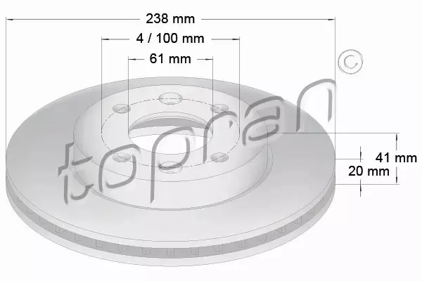 TOPRAN TARCZA HAMULCOWA 700 176 