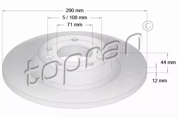 TOPRAN TARCZA HAMULCOWA 723 268 