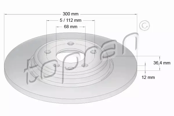 TOPRAN TARCZA HAMULCOWA 631 154 