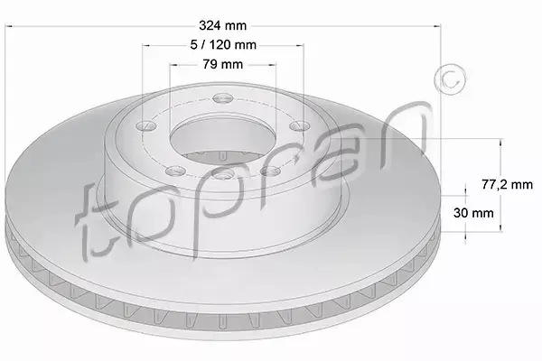 TOPRAN TARCZA HAMULCOWA 500 943 