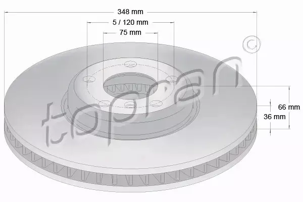 TOPRAN TARCZA HAMULCOWA 502 239 