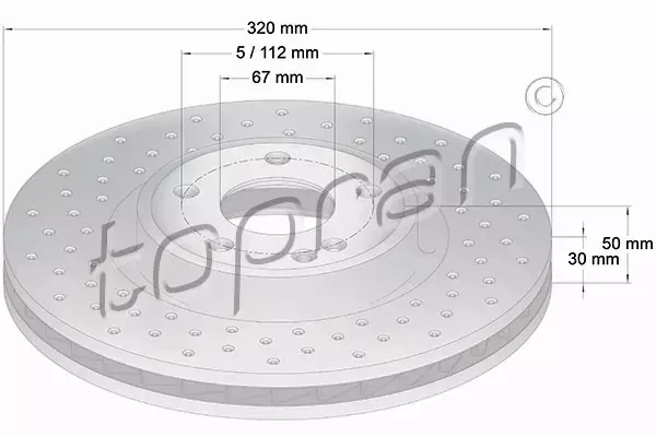 TOPRAN TARCZA HAMULCOWA 408 931 