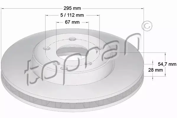 TOPRAN TARCZA HAMULCOWA 401 051 