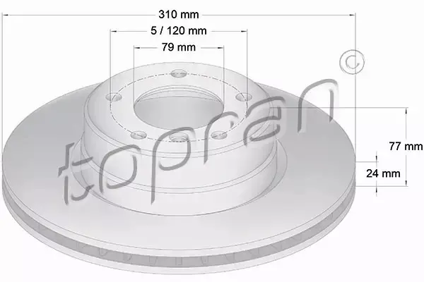 TOPRAN TARCZA HAMULCOWA 500 944 