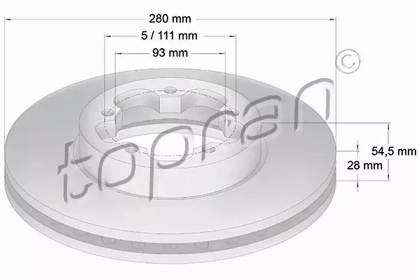 TOPRAN TARCZA HAMULCOWA 303 972 