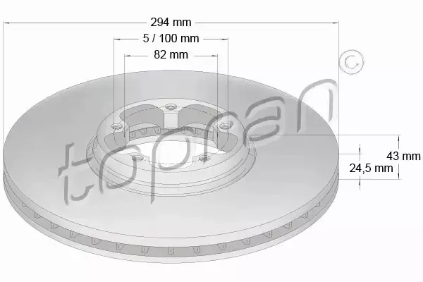 TOPRAN TARCZA HAMULCOWA 302 087 