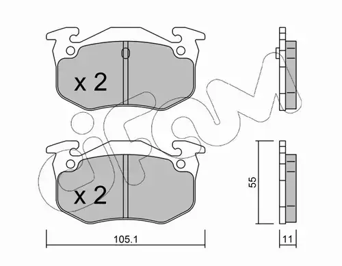 CIFAM KLOCKI HAMULCOWE 822-038-0 