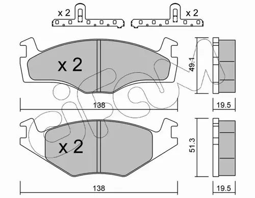 CIFAM KLOCKI HAMULCOWE 822-045-1K 