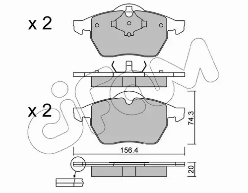 CIFAM KLOCKI HAMULCOWE 822-181-2 