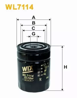 WIX FILTERS FILTR OLEJU WL7114 