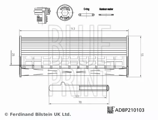 BLUE PRINT FILTR OLEJU ADBP210103 