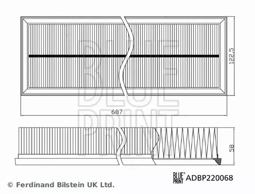 BLUE PRINT FILTR POWIETRZA ADBP220068 