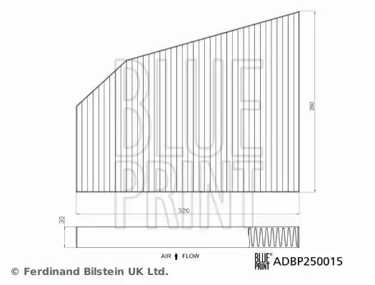 BLUE PRINT FILTR POWIETRZA ADBP250015 