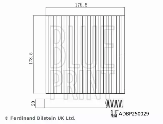 BLUE PRINT FILTR KABINOWY ADBP250029 