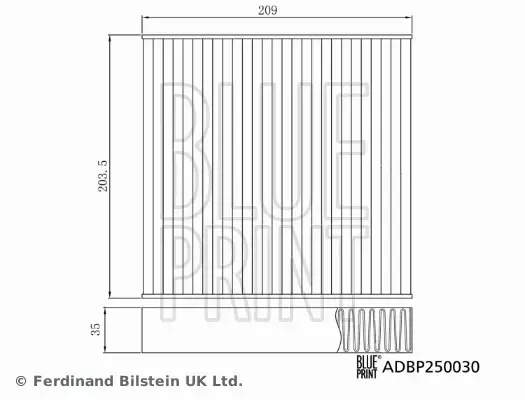 BLUE PRINT FILTR KABINOWY ADBP250030 