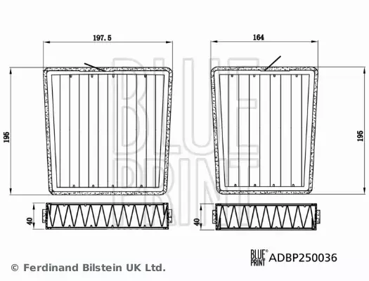 BLUE PRINT FILTR KABINOWY ADBP250036 