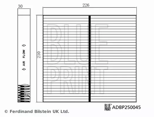 BLUE PRINT FILTR KABINOWY ADBP250045 