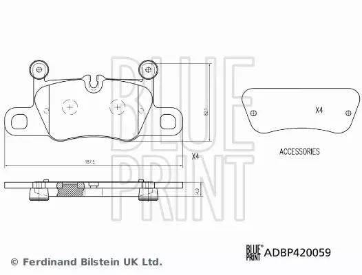 BLUE PRINT KLOCKI HAMULCOWE ADBP420059 