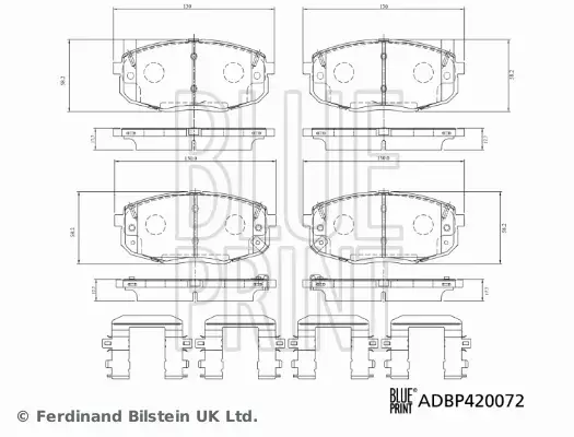 BLUE PRINT KLOCKI HAMULCOWE ADBP420072 