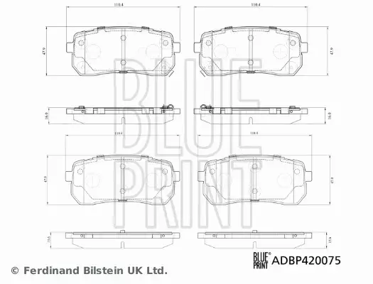 BLUE PRINT KLOCKI HAMULCOWE ADBP420075 