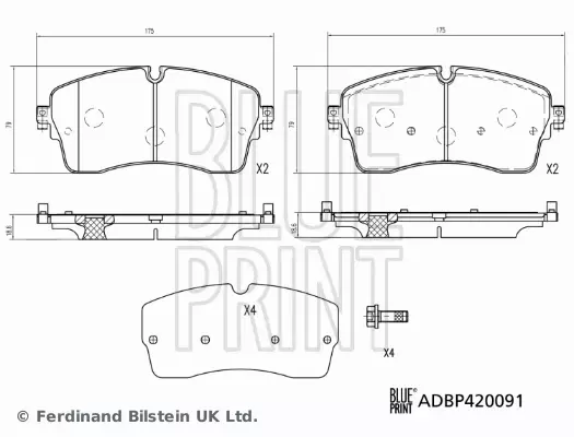 BLUE PRINT KLOCKI HAMULCOWE ADBP420091 