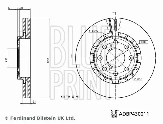 BLUE PRINT TARCZA HAMULCOWA ADBP430011 