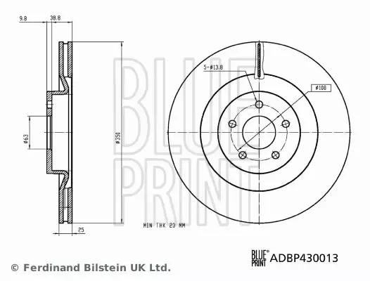 BLUE PRINT TARCZA HAMULCOWA ADBP430013 