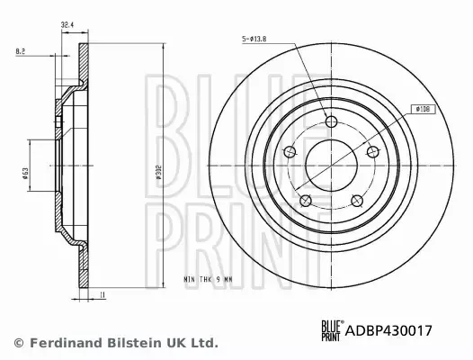 BLUE PRINT TARCZA HAMULCOWA ADBP430017 