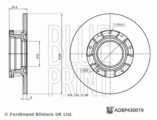 BLUE PRINT TARCZA HAMULCOWA ADBP430019 