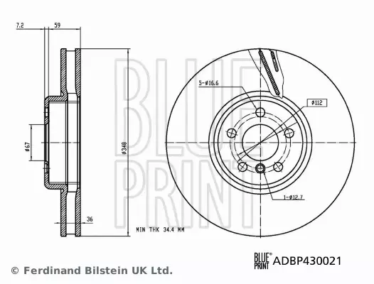 BLUE PRINT TARCZA HAMULCOWA ADBP430021 