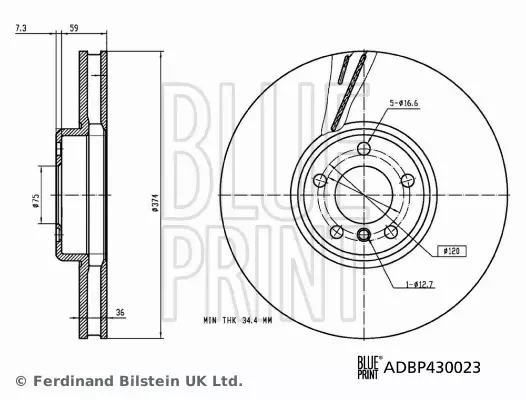 BLUE PRINT TARCZA HAMULCOWA ADBP430023 