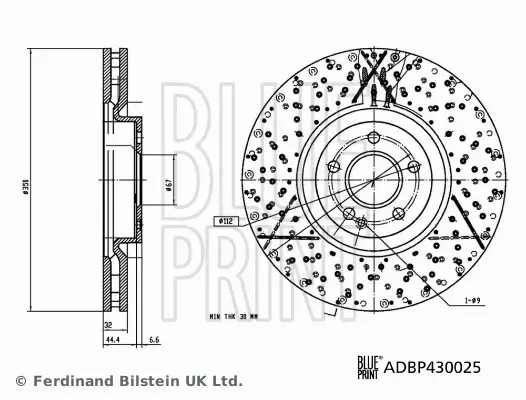 BLUE PRINT TARCZA HAMULCOWA ADBP430025 