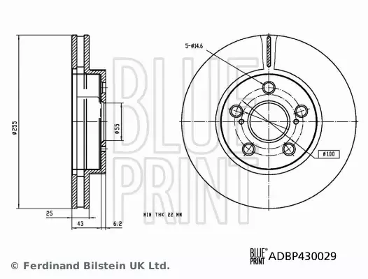 BLUE PRINT TARCZA HAMULCOWA ADBP430029 