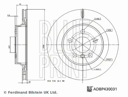 BLUE PRINT TARCZA HAMULCOWA ADBP430031 